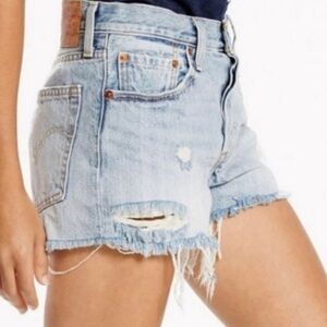 Levi’s 501 High Rise Cut off Denim Shorts - Sz 26